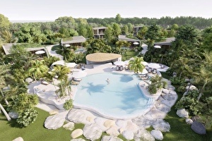 Resort with lagoon pool
