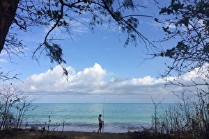 The beach