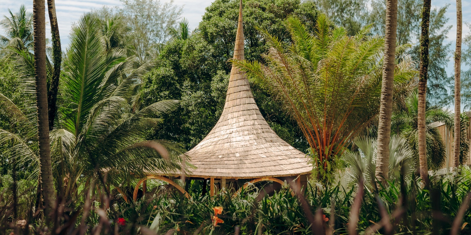 The magical bamboo design roof yoga in khao lak 